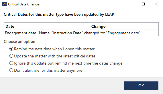 critical date